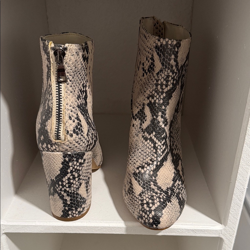 Madden Girl Snakeskin Pattern Ankle Booties